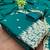 Exquisite embroidered suit set featuring floral threadwork and scalloped border dupatta