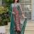 Moss green pure cotton sanganeri hand block kurta & palazzo set with sequin
work  comes with chiffon dupatta set of 3