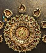 The handicraftian 21 diya thali