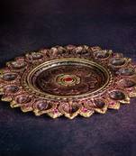 The handicraftian 14 diya plate