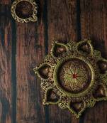 The handicraftian 7 diya plate