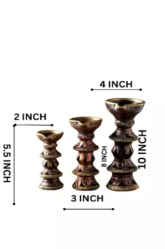 The handicraftian candle stand set of 3
