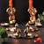 The handicraftian neck peacock t light  set of 4