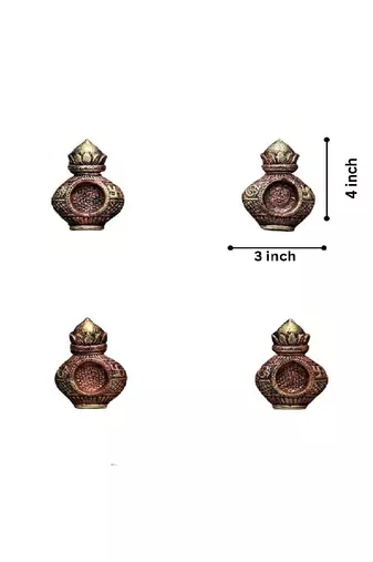 The handicraftian kalash t light set of 4