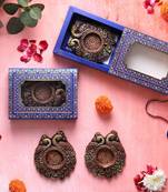 The handicraftian couple peacock t light set of 4