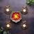 The handicraftian couple peacock t light set of 4