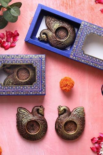 The handicraftian duck t light set of 4