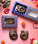 The handicraftian duck t light set of 4