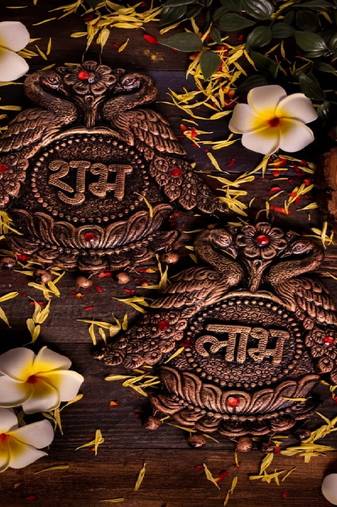 The handicraftian double peacock subh labh