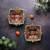 The handicraftian large chaarmukhi diya set of 2