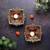 The handicraftian large chaarmukhi diya set of 2