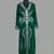 Dark Green color Handmade Moroccan Kaftan with hijjab
