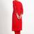 Red 'sheeshmahal' hand embroidered silk crepe womens  suit- set of 3