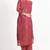 Chocolate maroon ' rang mahal' hand embroidered crushed tissue organza  womens  suit- set of 2