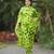 Green Cotton Straight Style Kurti Pant with Dupatta