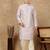 Mauve silk blend embroidered kurta pajama for mens