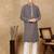 Purple silk blend embroidered kurta pajama for mens