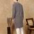 Purple silk blend embroidered kurta pajama for mens