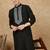 Black cotton embroidered kurta pajama for mens