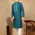 Firozi cotton embroidered kurta pajama for mens