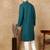 Firozi cotton embroidered kurta pajama for mens