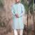 Sky blue rayon sequins kurta pajama for mens