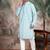 Sky blue rayon sequins kurta pajama for mens