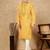 Mustard cotton embroidered kurta pajama for mens