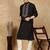 Black cotton embroidered kurta pajama for mens