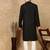 Black cotton embroidered kurta pajama for mens