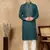 Firozi cotton embroidered kurta pajama for mens