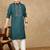 Firozi cotton embroidered kurta pajama for mens