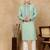 Green cotton embroidered kurta pajama for mens