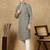 Olive silk embroidered kurta pajama for mens