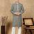 Olive silk embroidered kurta pajama for mens