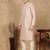 Light pink polysilk sequins kurta pajama for mens