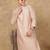 Light pink polysilk sequins kurta pajama for mens