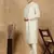 Off white polysilk sequins kurta pajama for mens