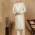 Off white polysilk sequins kurta pajama for mens