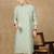 Green silk blend sequins kurta pajama for mens