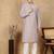 Mauve silk blend sequins kurta pajama for mens
