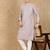Mauve silk blend sequins kurta pajama for mens
