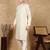 Off white silk blend sequins kurta pajama for mens