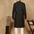 Black silk blend sequins kurta pajama for mens