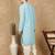 blue rayon floral kurta pajama for mens