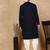 Deep blue rayon floral kurta pajama for mens