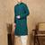 Firozi rayon floral kurta pajama for mens