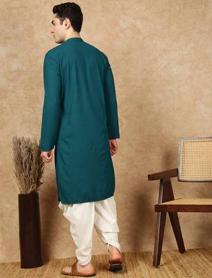 Firozi rayon floral kurta pajama for mens 5