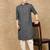 Grey rayon floral kurta pajama for mens