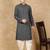 Grey rayon floral kurta pajama for mens